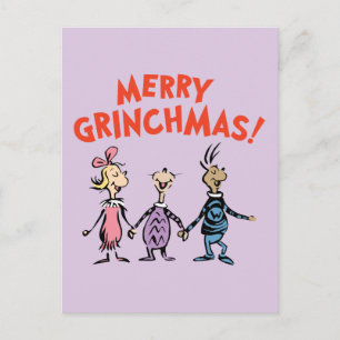 Vems håller händer Glad Grinchmas Vykort