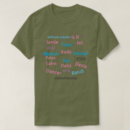 Vems Namn är det? /MALE & FEMALE/ZAZZLE/alla storl T Shirt