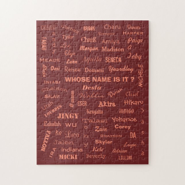 Vems Namn är det? Pussel av Namn (Vertikal)