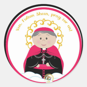 Ven. Fulton Sheen Runt Klistermärke