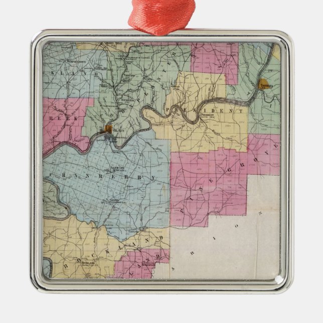 Venango Co, Pa Julgransprydnad Metall (Framsidan)