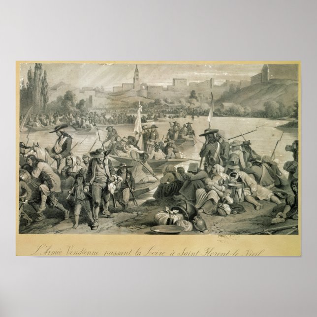 Vendean Army som korsar Loire Poster (Framsidan)