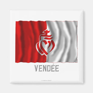 Vendée som vinkar flagga med namn magnet