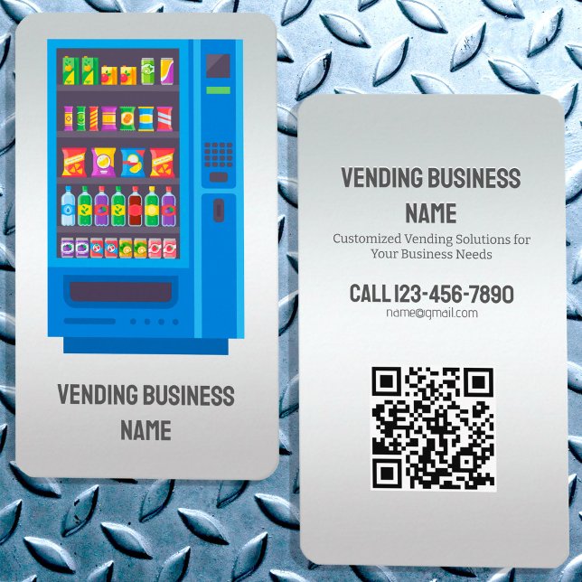 Vending Maskin Anpassningsbar QR Visitkort (Vending Machine Custom QR Cards)