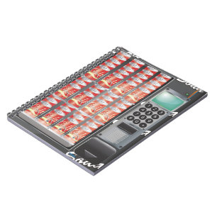 Vending Maskin Anteckningsbok Med Spiral