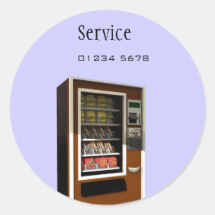 vending tjänste- märkre för maskin runt klistermärke