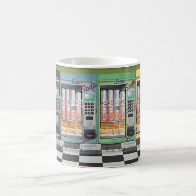 Vendingmaskinens Vintage Diner Magisk Mugg (Center)