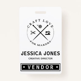 Vendor Show/Craft Fair NameTag