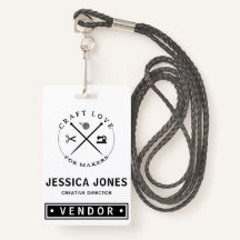 Vendor Show/Craft Fair NameTag