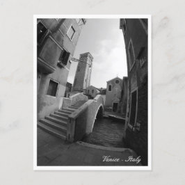 Venedig-arkitektur, broar och kyrkor, Italien Vykort