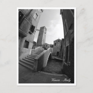 Venedig-arkitektur, broar och kyrkor, Italien Vykort