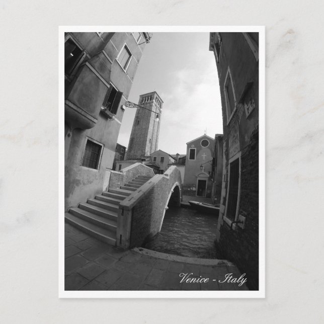 Venedig-arkitektur, broar och kyrkor, Italien Vykort (Framsida)