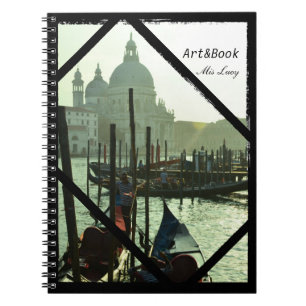 Venedig, Arkitektur, Gondolas (bärbar dator) Anteckningsbok