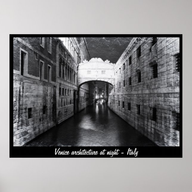 Venedig - Arkitektur vid natten nr 1 (Poster) Poster (Framsidan)