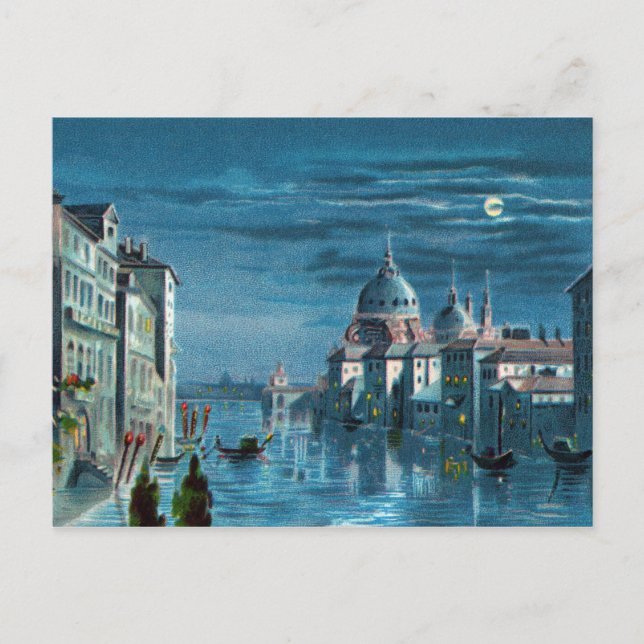 Venedig av Moonlight Vykort (Framsida)