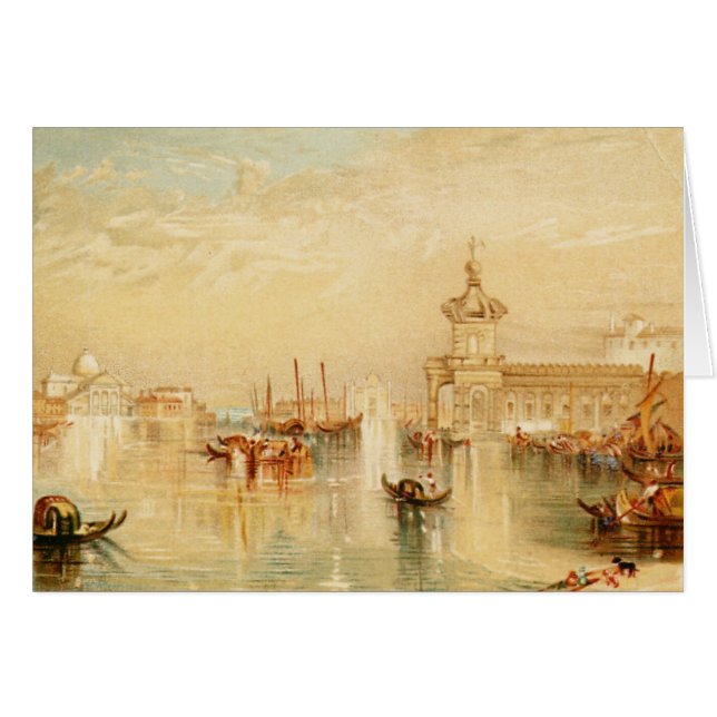Venedig av turner hälsningskort (Framsidan Horizontal)
