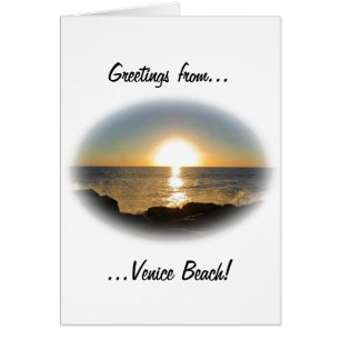 Venedig Beach Sunset 2 Hälsningskort