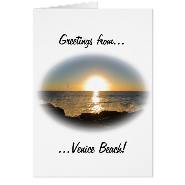 Venedig Beach Sunset 2 Hälsningskort (Framsidan)