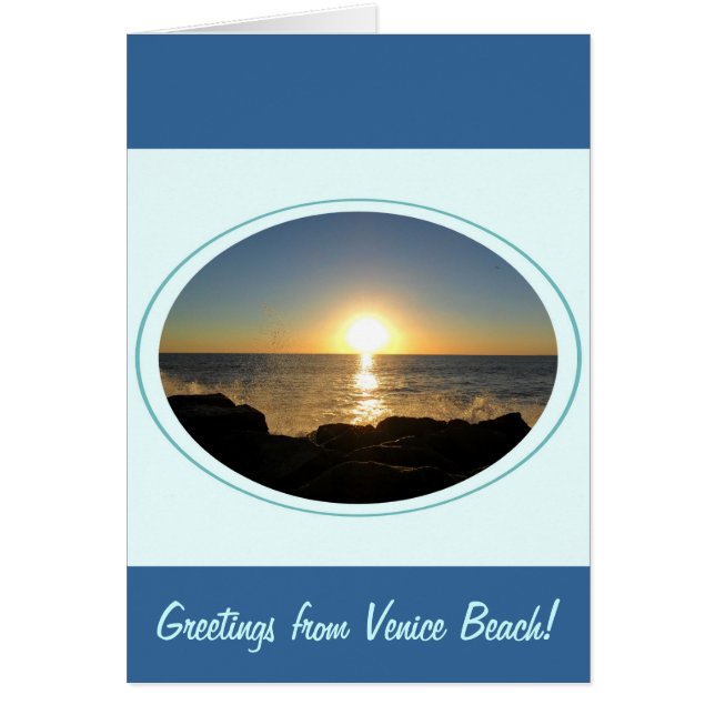 Venedig Beach Sunset 2 Hälsningskort (Framsidan)