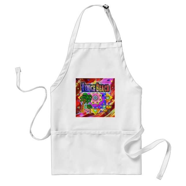Venedig Beach Tropical Friends Apron Förkläde (Framsidan)