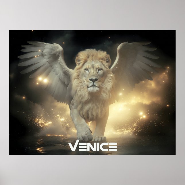 VENEDIG - BEFLUGEN LEJON POSTER (Framsidan)
