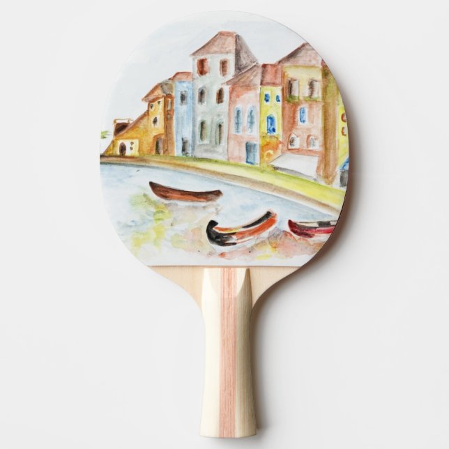 Venedig begrepp pingisracket (Framsidan)
