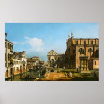 Venedig - Bernardo Bellotto Finkonstplakat