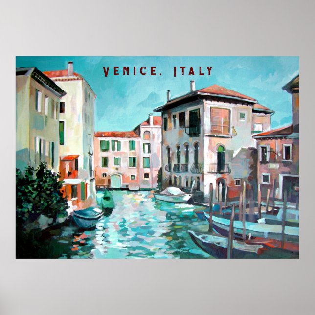 Venedig Boats Poster (Framsidan)
