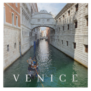 Venedig Bridge of Sighs view ceramic tile Kakelplatta