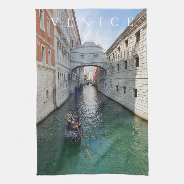 Venedig Bridge of Sighs view tea towel Kökshandduk (Vertikal)
