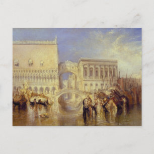 Venedig Bron över suckarnas J. M. W. Turner Italie Vykort