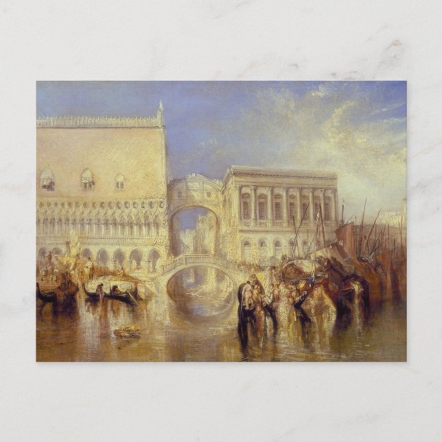 Venedig Bron över suckarnas J. M. W. Turner Italie Vykort (Framsida)