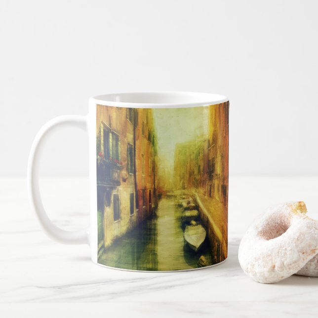 Venedig Canal Balcony Painting Kaffemugg (Med munk)