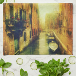 Venedig Canal Balcony Painting Kökshandduk