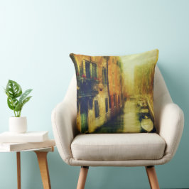 Venedig Canal Balcony Painting Kudde