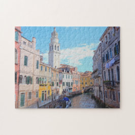 Venedig Canal & torn Italienska sommarsemesterseme Pussel