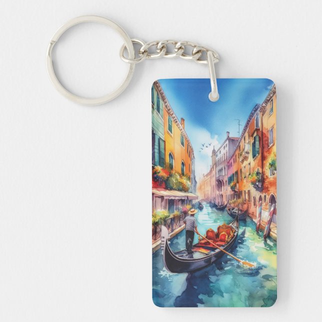 Venedig Canals Italien Watercolor (Framsidan)