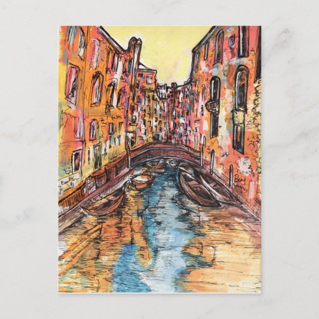 Venedig Canals Vykort (Framsida)