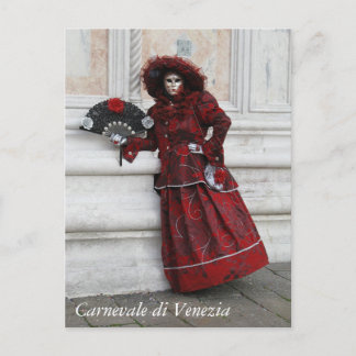 Venedig Carnival Masqueraad Vykort