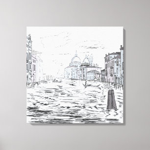 Venedig City på Vatten Fraktas Byggnad Canvastryck