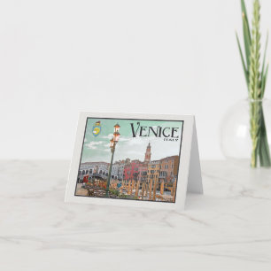 Venedig - den storslagna kanalen och Rialto Kort