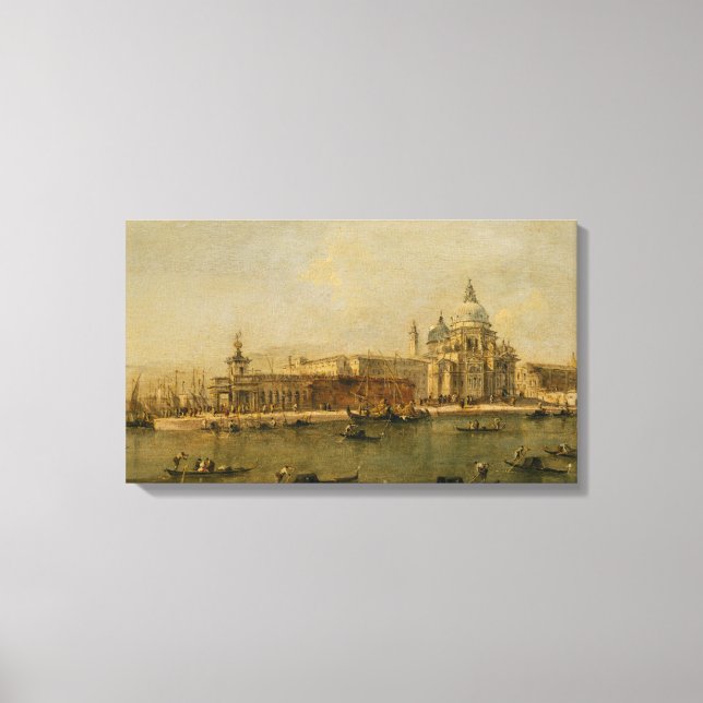 Venedig Dogana och Santa Maria della Salute Canvastryck (Framsida)