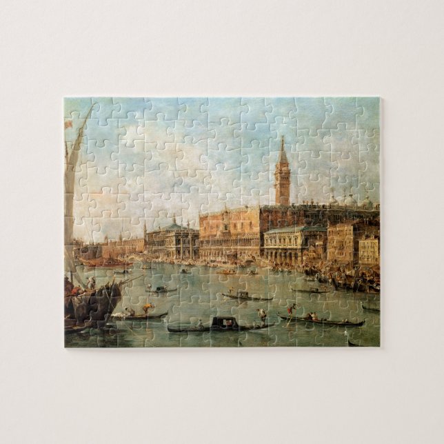 Venedig: Doge'sens slott och Molo från baen Pussel (Horisontell)