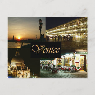 Venedig efter natt helg vykort