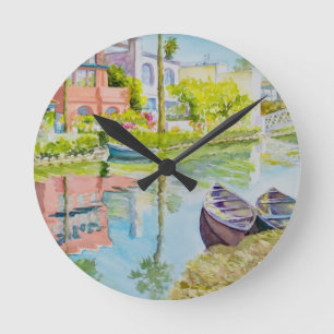 Venedig färger rund klocka