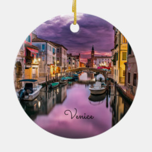 Venedig, färgfotot i scenen,  julgransprydnad keramik