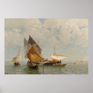 Venedig, fiskefartyg i lagunen (1889) poster