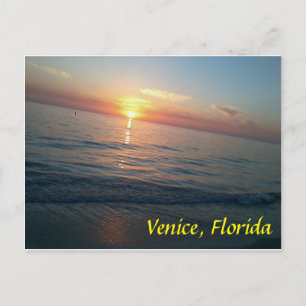 Venedig, Florida-stranden vid solnedgången Vykort