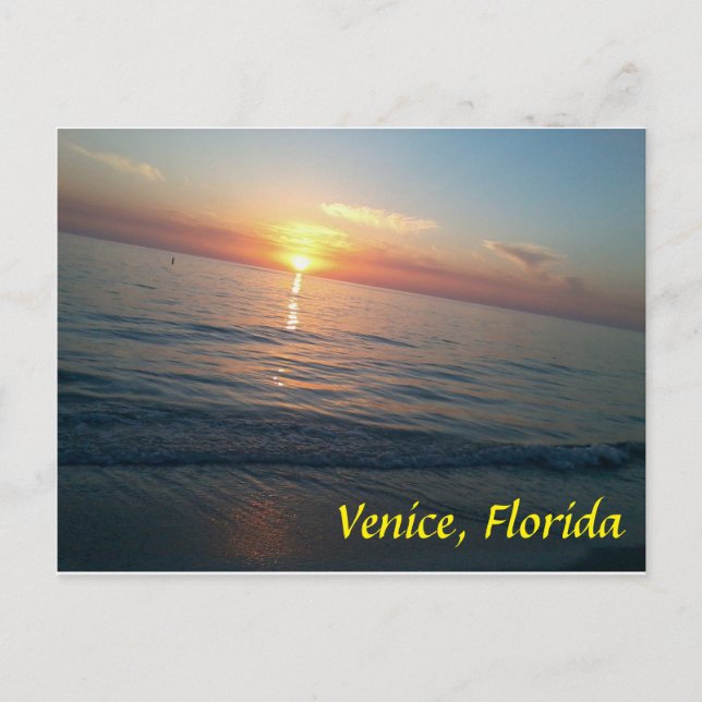 Venedig, Florida-stranden vid solnedgången Vykort (Framsida)