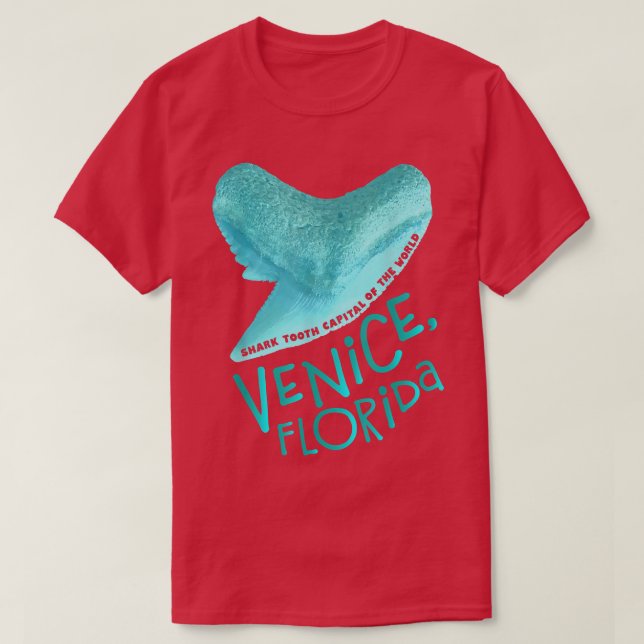Venedig, FloridaShark Tooth CapitalVacation Beach T Shirt (Design framsida)